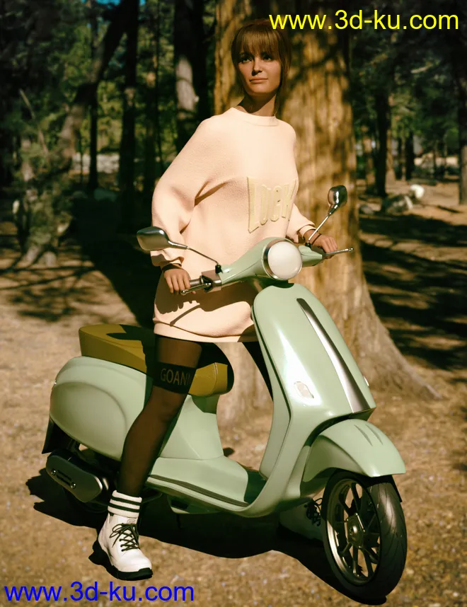 dForce Shirley Lee Outfits for Genesis 8 and 8.1 Female模型的图片4