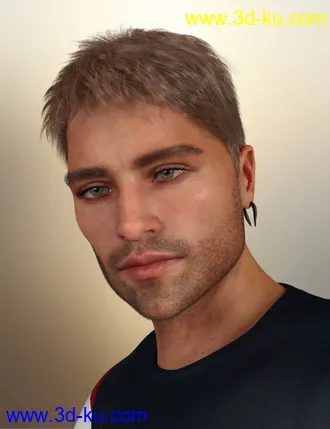 3D打印模型dForce Shy Style Hair for Genesis 8的图片