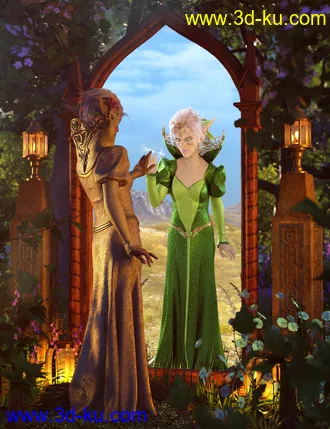 3D打印模型dForce Silver Elf Outfit Textures的图片