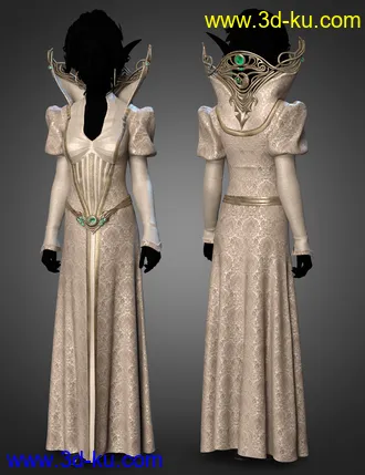 3D打印模型dForce Silver Elf Outfit Textures的图片