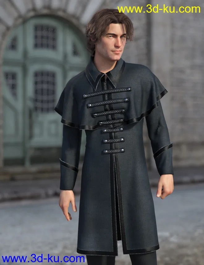 dForce Sophisticoat Outfit for Genesis 8 Males模型的图片1