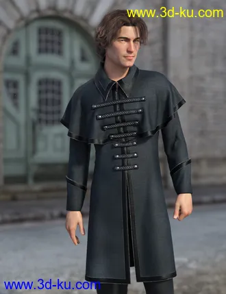 3D打印模型dForce Sophisticoat Outfit for Genesis 8 Males的图片