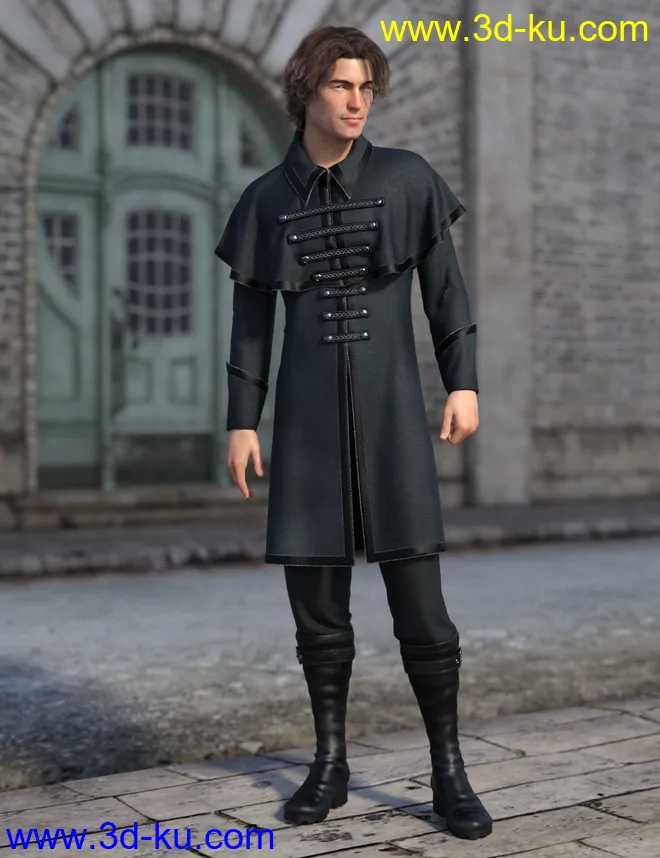 dForce Sophisticoat Outfit for Genesis 8 Males模型的图片2