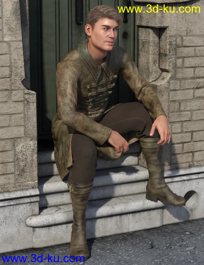 dForce Sophisticoat Outfit for Genesis 8 Males模型的图片6