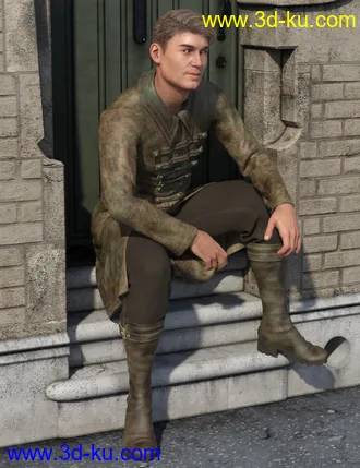 3D打印模型dForce Sophisticoat Outfit for Genesis 8 Males的图片