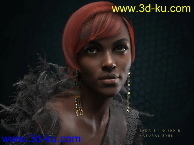 dForce Speakeasy Hair for Genesis 8, 8.1, and 3 Females模型的图片2