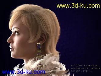 3D打印模型dForce Speakeasy Hair for Genesis 8, 8.1, and 3 Females的图片