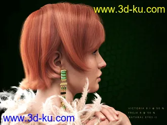3D打印模型dForce Speakeasy Hair for Genesis 8, 8.1, and 3 Females的图片