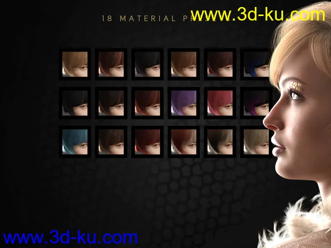 dForce Speakeasy Hair for Genesis 8, 8.1, and 3 Females模型的图片10