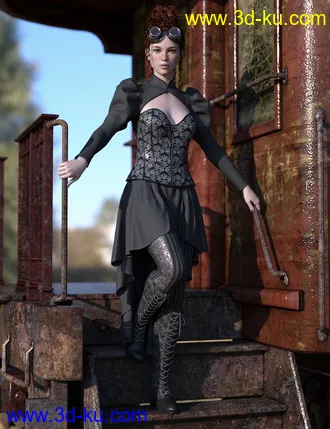 3D打印模型dForce Steampunk Outfit for Genesis 8 Female(s)的图片