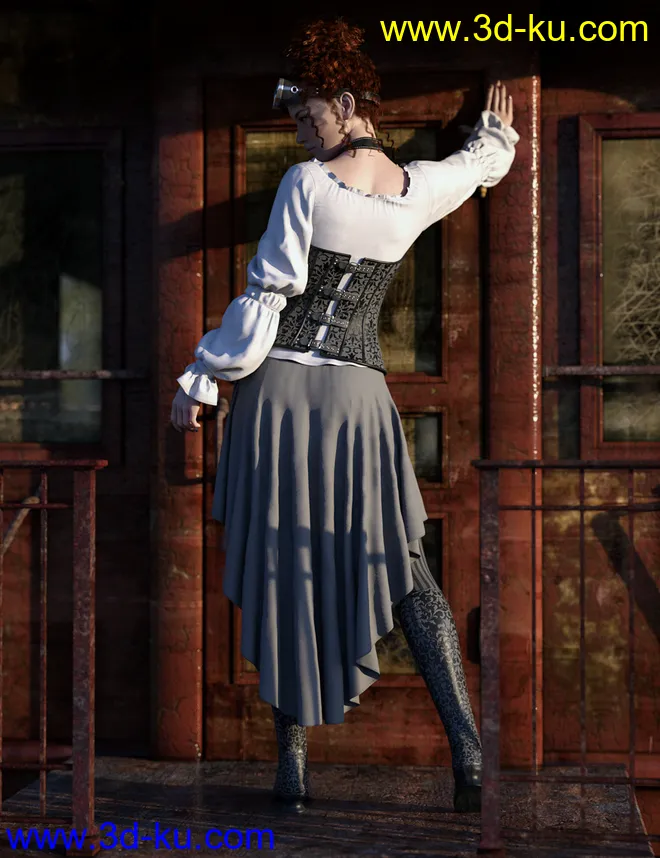 dForce Steampunk Outfit for Genesis 8 Female(s)模型的图片5