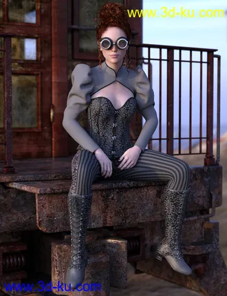 3D打印模型dForce Steampunk Outfit for Genesis 8 Female(s)的图片