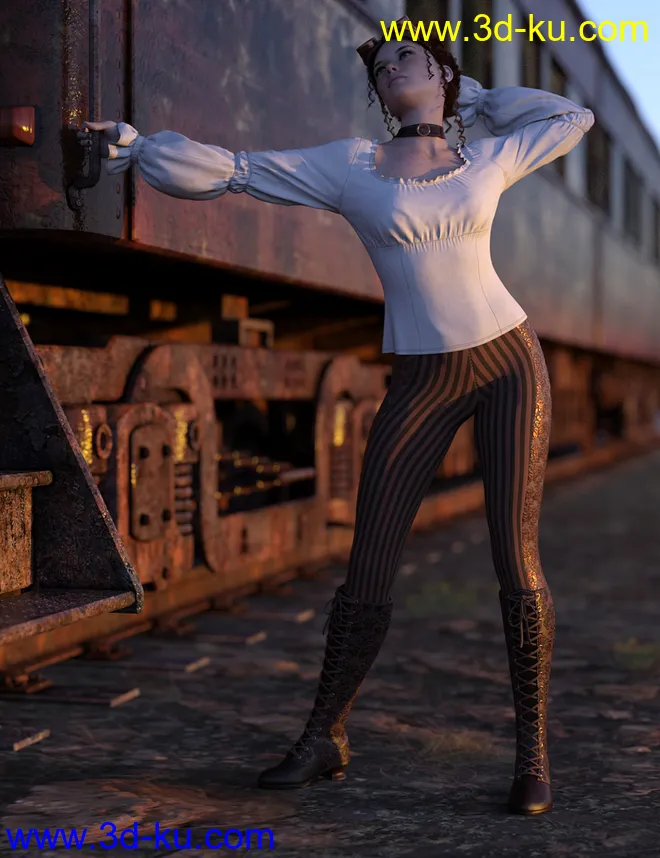 dForce Steampunk Outfit for Genesis 8 Female(s)模型的图片7