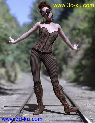 3D打印模型dForce Steampunk Outfit for Genesis 8 Female(s)的图片