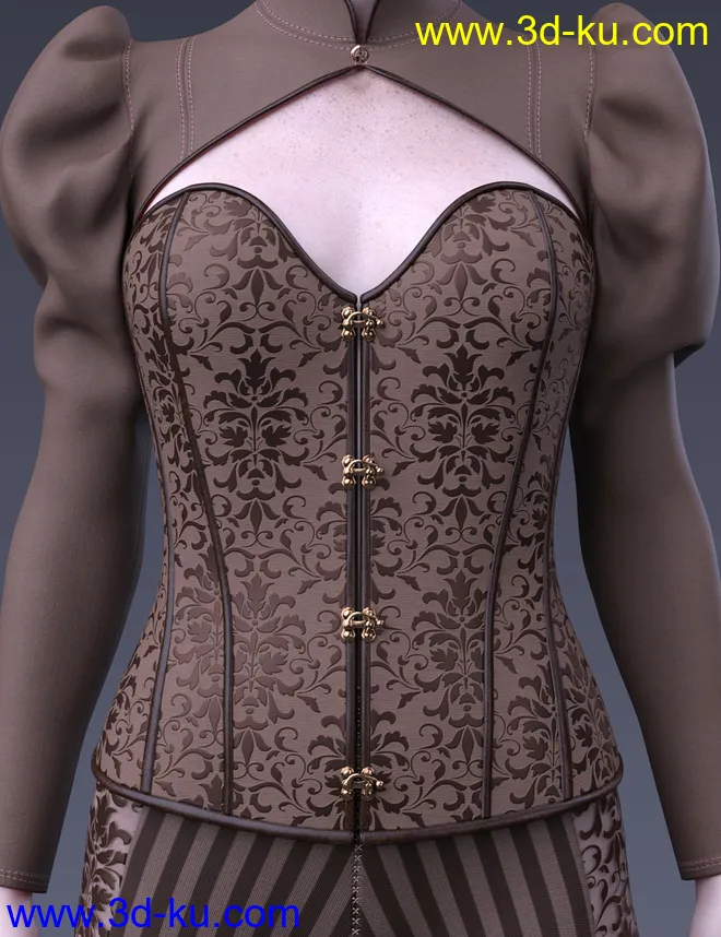 dForce Steampunk Outfit for Genesis 8 Female(s)模型的图片9