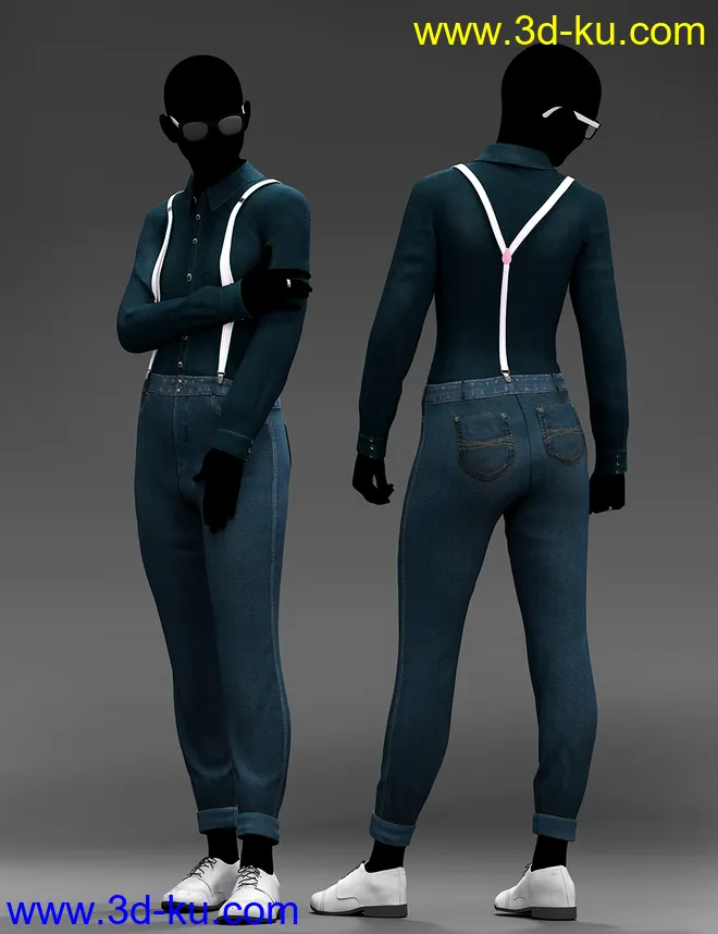 dForce Style Goals Outfit Textures模型的图片2