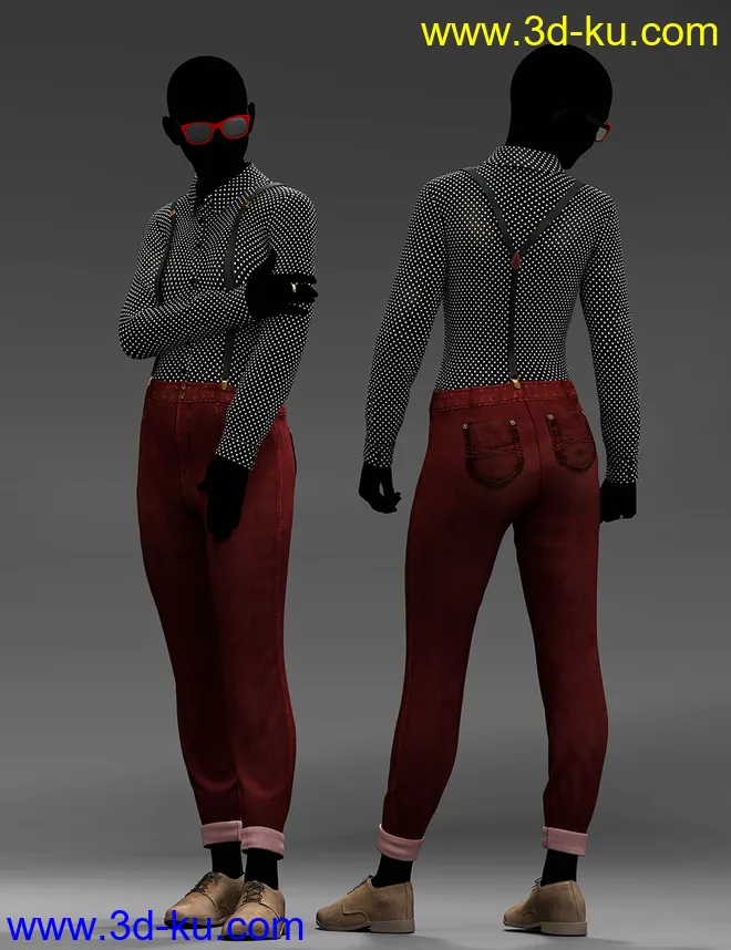 dForce Style Goals Outfit Textures模型的图片3