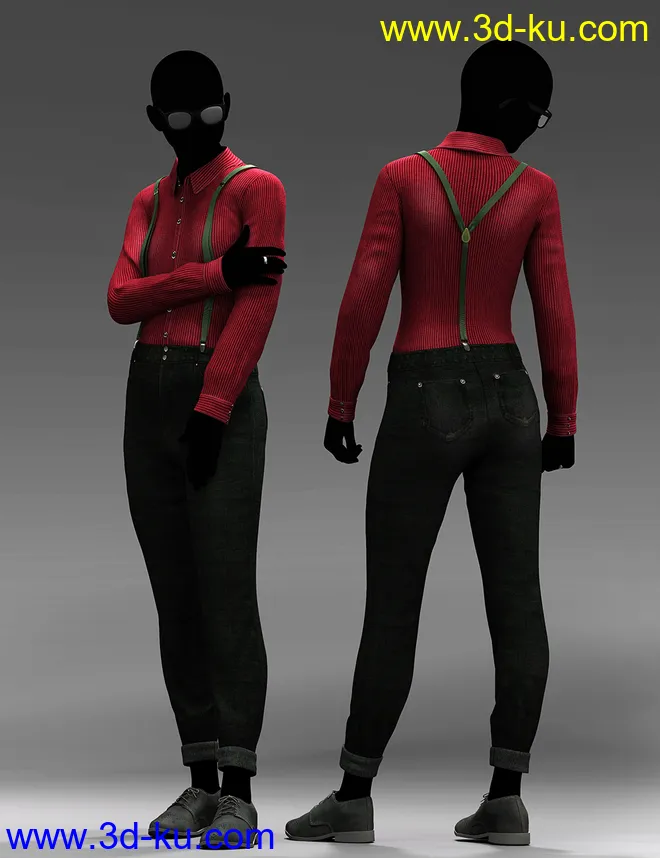 dForce Style Goals Outfit Textures模型的图片4