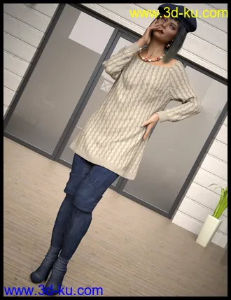 3D打印模型dForce Sweet Winter Outfit for Genesis 8 Females的图片
