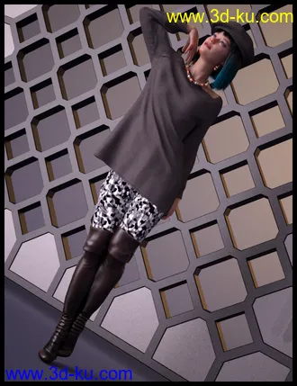 3D打印模型dForce Sweet Winter Outfit for Genesis 8 Females的图片