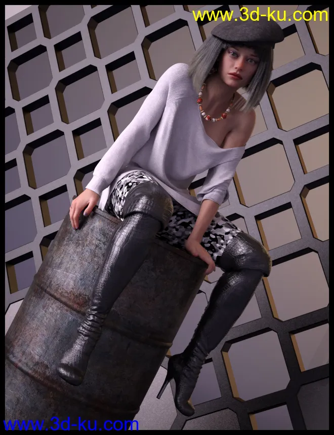 dForce Sweet Winter Outfit for Genesis 8 Females模型的图片6