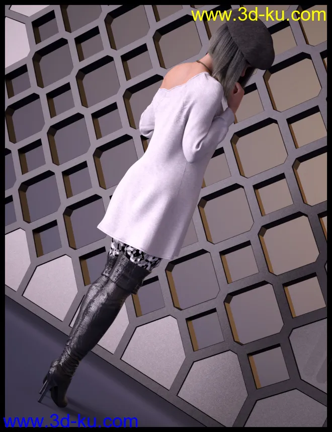 dForce Sweet Winter Outfit for Genesis 8 Females模型的图片7