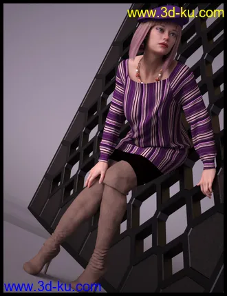3D打印模型dForce Sweet Winter Outfit for Genesis 8 Females的图片
