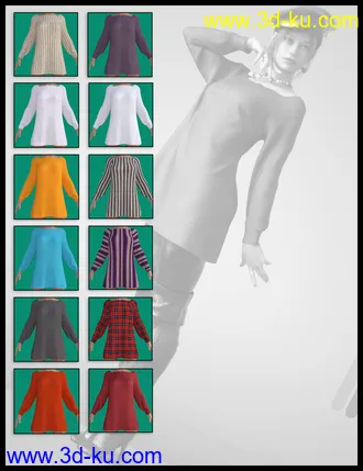 3D打印模型dForce Sweet Winter Outfit for Genesis 8 Females的图片