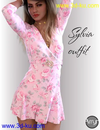 3D打印模型dForce Sylvia Outfit for Genesis 8 Female(s)的图片