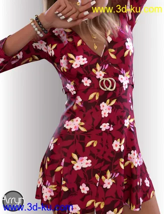 3D打印模型dForce Sylvia Outfit for Genesis 8 Female(s)的图片