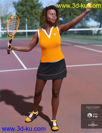 3D打印模型dForce Tennis Outfit Textures的图片