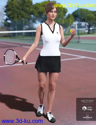3D打印模型dForce Tennis Outfit Textures的图片