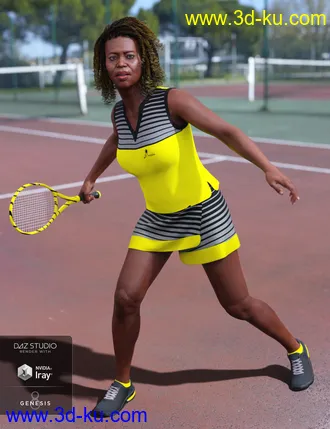 3D打印模型dForce Tennis Outfit Textures的图片