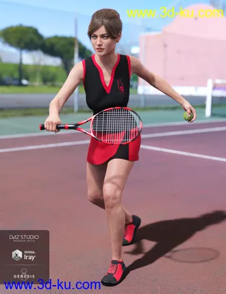 3D打印模型dForce Tennis Outfit Textures的图片