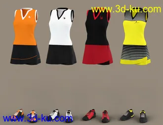 3D打印模型dForce Tennis Outfit Textures的图片