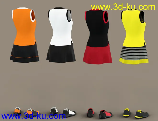 dForce Tennis Outfit Textures模型的图片7