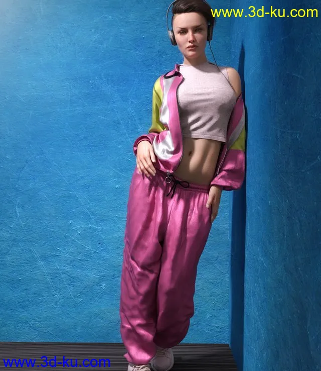 dForce Track Suit outfit for Genesis 8 & 8.1 Females模型的图片1