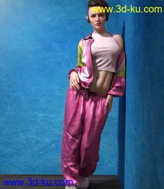 3D打印模型dForce Track Suit outfit for Genesis 8 & 8.1 Females的图片