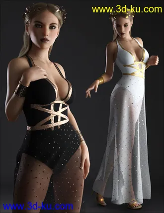 3D打印模型dForce Trojan Princess Outfit Set for Genesis 8 Females的图片