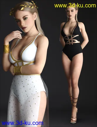 3D打印模型dForce Trojan Princess Outfit Set for Genesis 8 Females的图片
