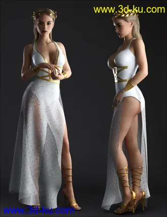 3D打印模型dForce Trojan Princess Outfit Set for Genesis 8 Females的图片