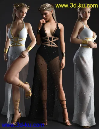 3D打印模型dForce Trojan Princess Outfit Set for Genesis 8 Females的图片