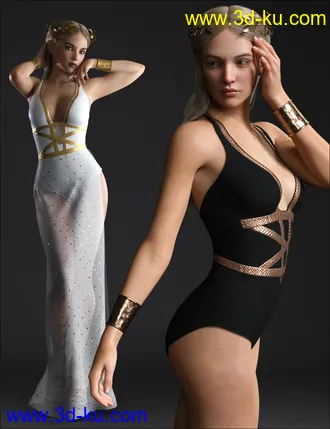 3D打印模型dForce Trojan Princess Outfit Set for Genesis 8 Females的图片