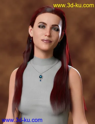 3D打印模型dForce Tucked Long Hair for Genesis 8 Females的图片