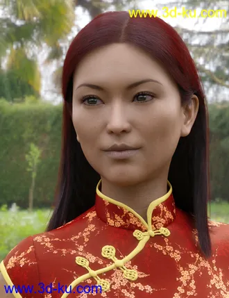 3D打印模型dForce Tucked Long Hair for Genesis 8 Females的图片