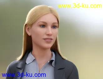 3D打印模型dForce Tucked Long Hair for Genesis 8 Females的图片