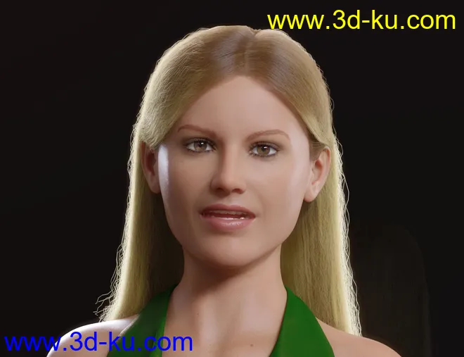 dForce Tucked Long Hair for Genesis 8 Females模型的图片11