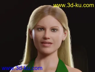 3D打印模型dForce Tucked Long Hair for Genesis 8 Females的图片