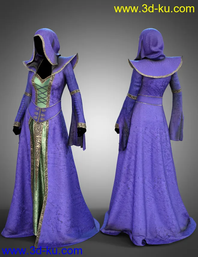 dForce Twilight Eclipse Outfit Textures模型的图片2