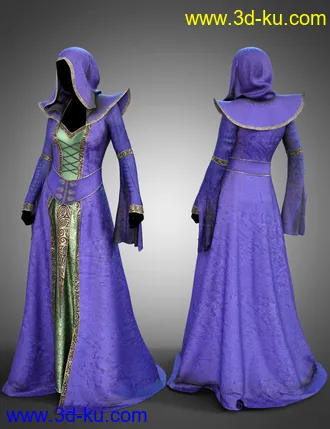 3D打印模型dForce Twilight Eclipse Outfit Textures的图片